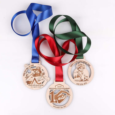 Kundenspezifische Holzmedaille